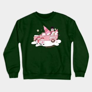 Merry and Bright Pink Christmas Crewneck Sweatshirt